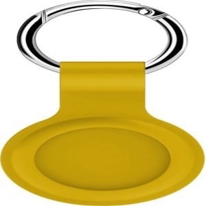 Lunso - Houder met sleutelhanger - Apple Airtags - Geel
